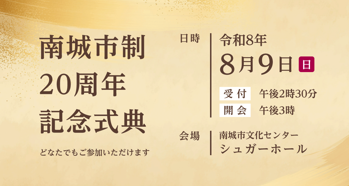 南城市制20周年記念式典