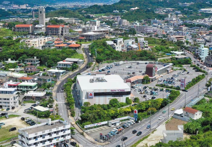 南城市の市街地の様子