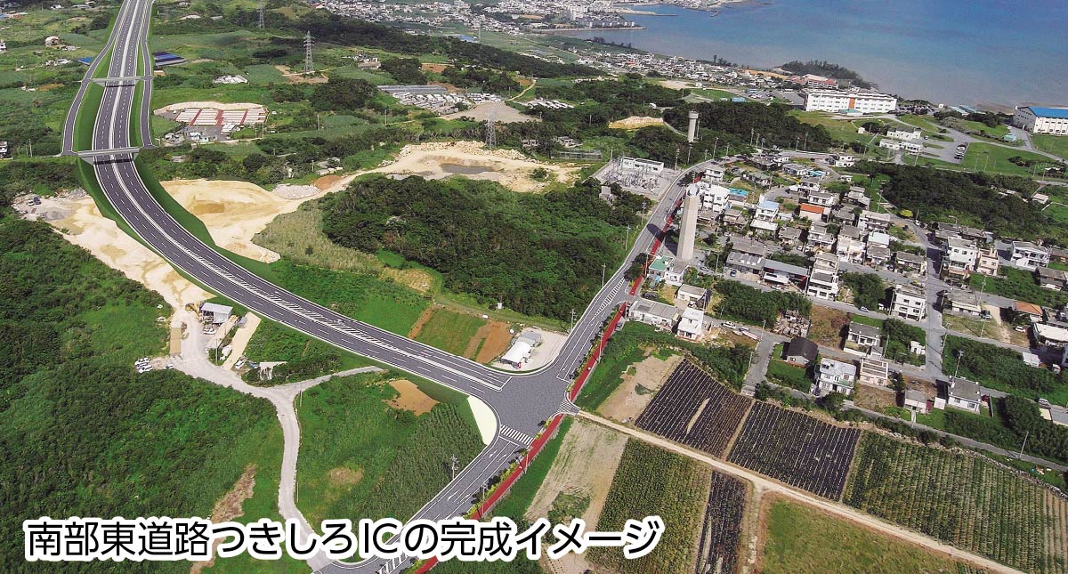 南部東道路つきしろICの完成イメージ