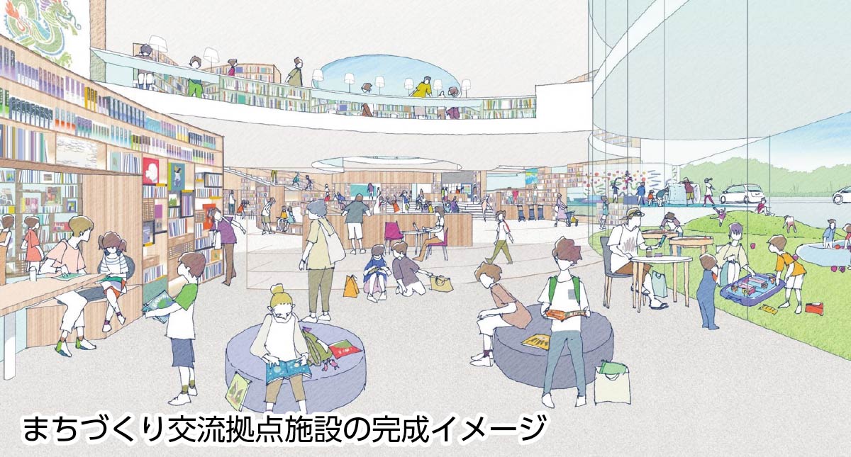 まちづくり交流拠点施設の完成イメージ