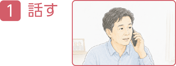 話す