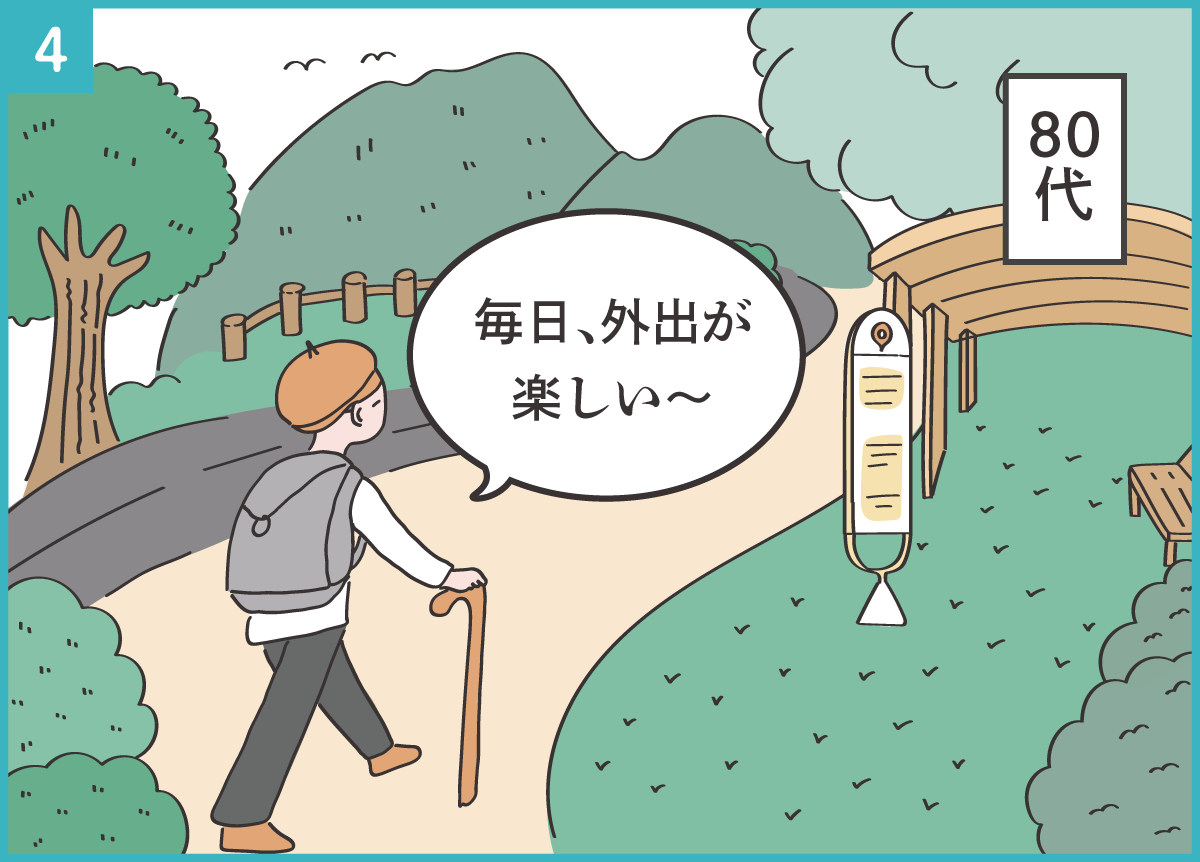80代 毎日、外出が 楽しい〜