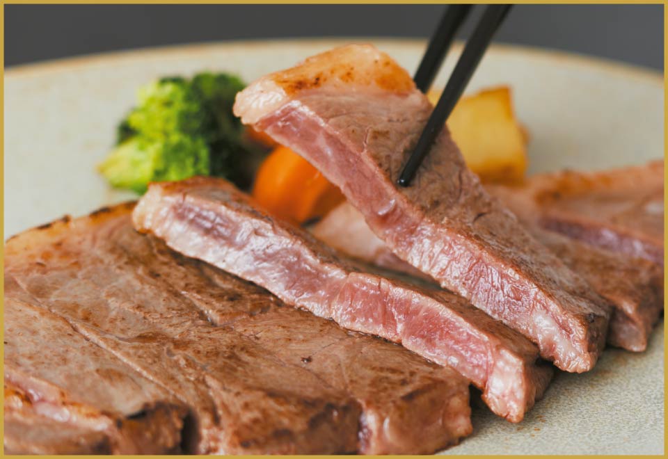 なんじょう和牛のステーキ