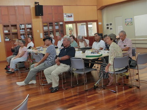 地域の安全を見守る　津波古区で青パト講習会
