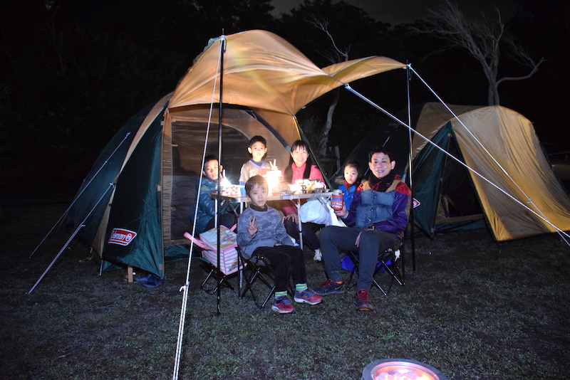 大里城趾公園で本格キャンプ『クリスマスキャンプin南城』（2020/12/19-12/20）