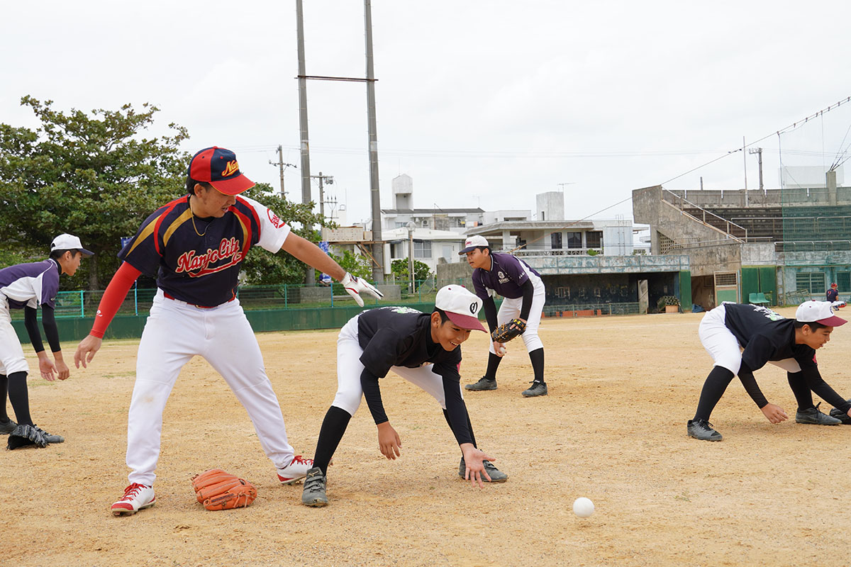 南城市野球教室　中学生が市出身の選手から技術と心得を学ぶ（2021/10/23）
