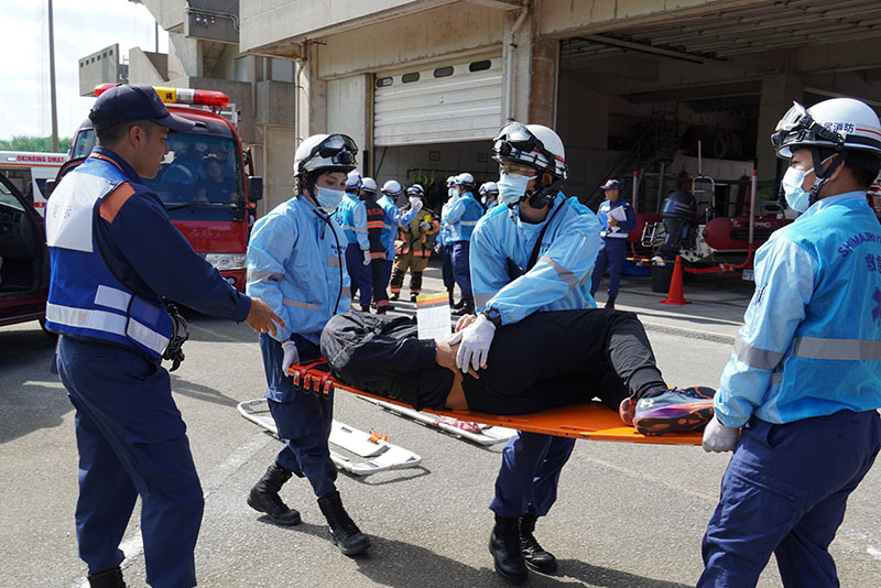 島尻消防が民間医療機関と協力して多数傷病者事故対応の訓練を実施（2023/10/18-10/20）