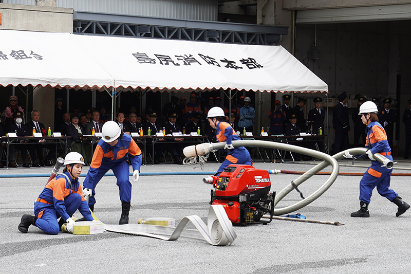 防災への決意を新たに。島尻消防で出初め式（2024/01/10）