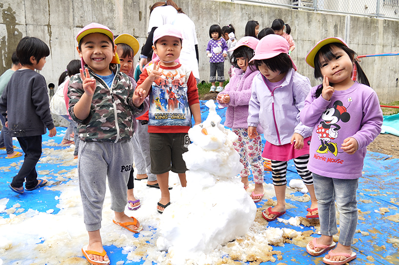 園児へ北海道から雪のプレゼント（2024/02/26）