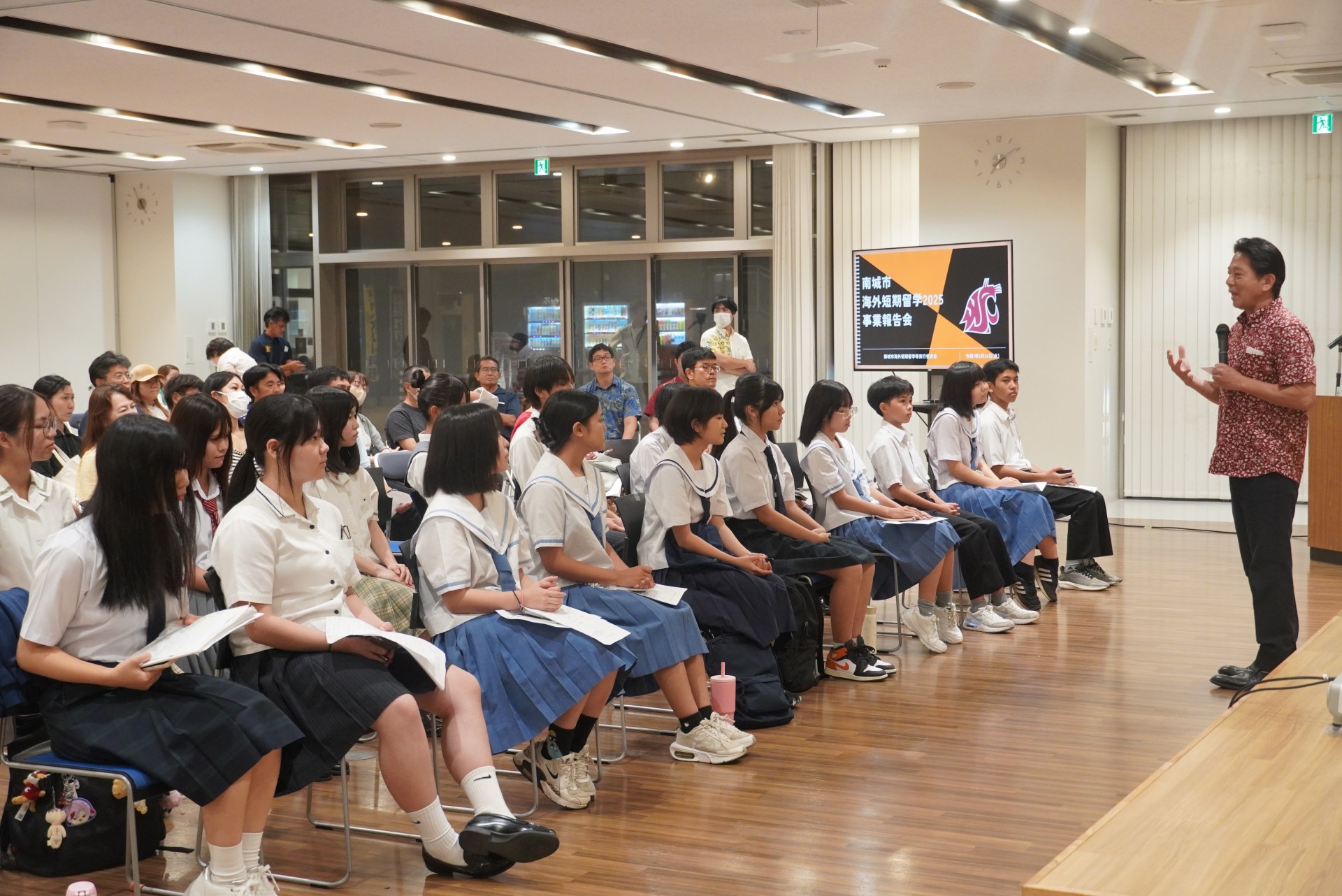 具志堅兼栄教育長が挨拶